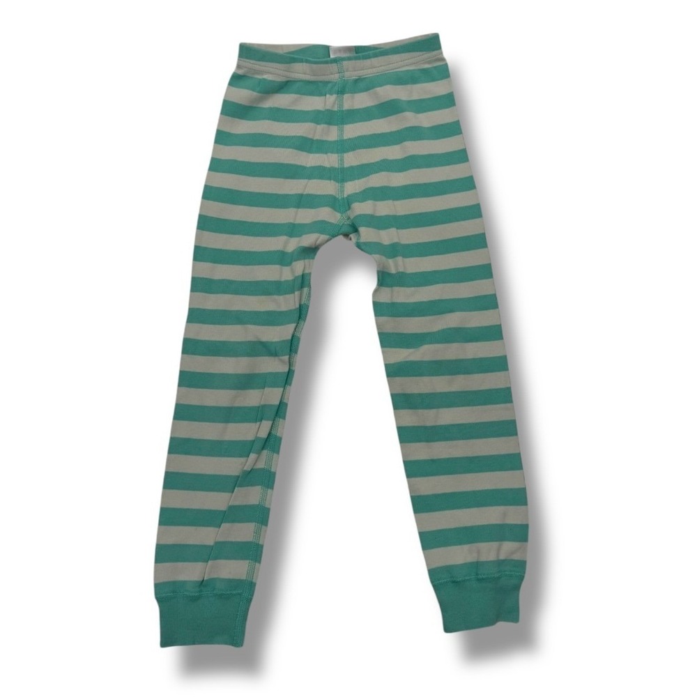 Hanna Andersson Disney Pajama Pants Kids 5 Teal Stripe Organic Cotton